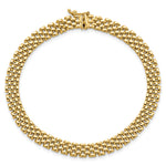 14k 6mm Panther Link Bracelet