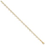 14K Polished Heart Link Bracelet