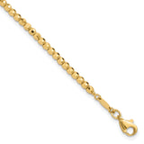 14K Polished and Diamond-cut Beaded Bracelet