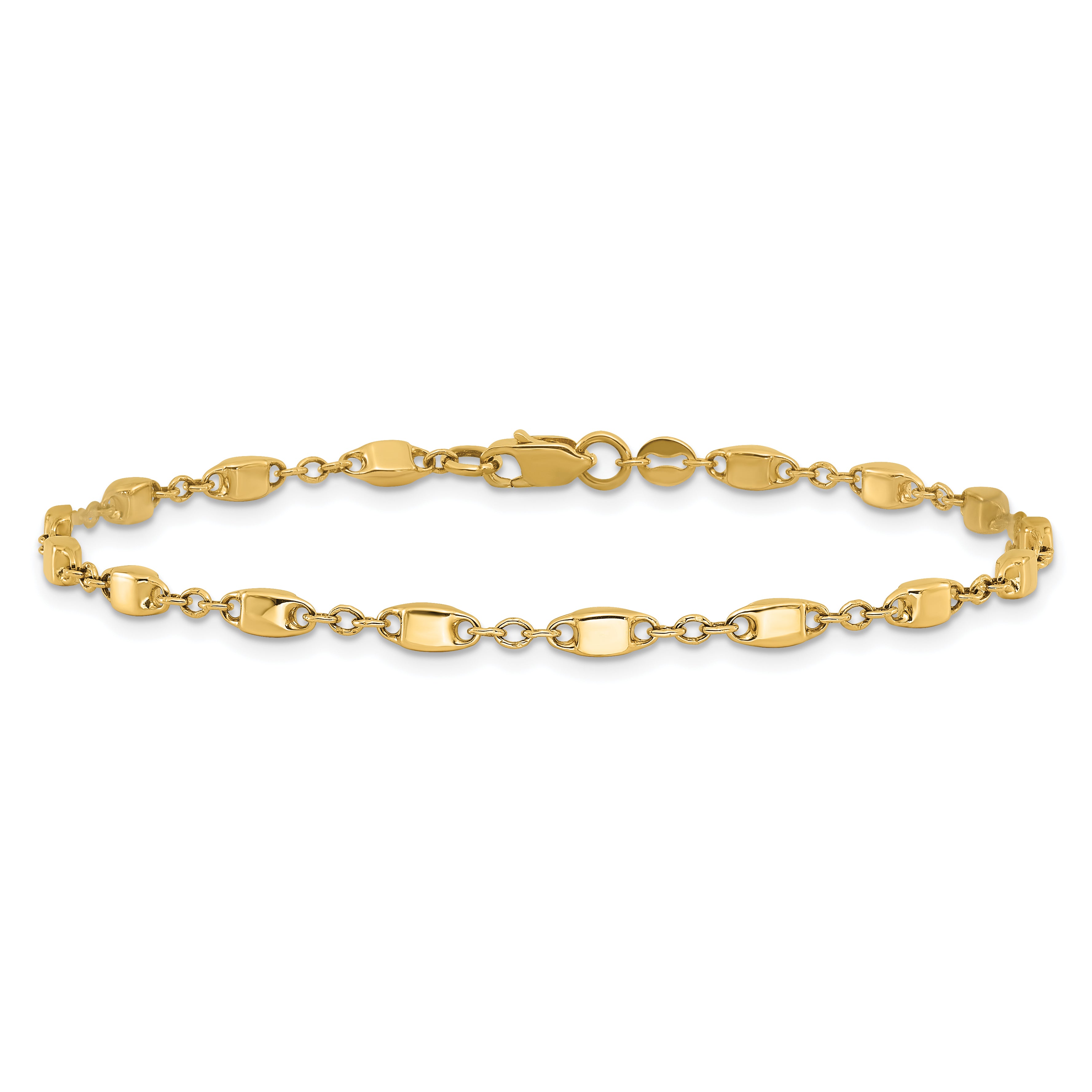 14K Polished Fancy Link Bracelet