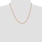 14k 2.2mm Flat Beveled Curb Chain