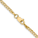 14k 2.2mm Flat Beveled Curb Chain