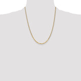 14k 2.2mm Flat Beveled Curb Chain