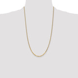 14k 2.2mm Flat Beveled Curb Chain