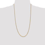 14k 2.2mm Flat Beveled Curb Chain