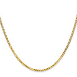 14k 2.2mm Flat Beveled Curb Chain