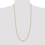14k 2.2mm Flat Beveled Curb Chain