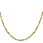 14k 2.3mm Flat Beveled Curb Chain