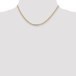 14k 2.3mm Flat Beveled Curb Chain
