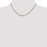 14k 2.3mm Flat Beveled Curb Chain