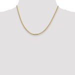 14k 2.3mm Flat Beveled Curb Chain