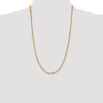 14k 2.3mm Flat Beveled Curb Chain