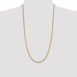 14k 2.3mm Flat Beveled Curb Chain