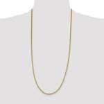 14k 2.3mm Flat Beveled Curb Chain