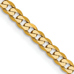 14k 2.9mm Flat Beveled Curb Chain