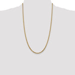 14k 2.9mm Flat Beveled Curb Chain