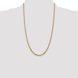 14k 2.9mm Flat Beveled Curb Chain