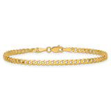 14k 2.9mm Flat Beveled Curb Chain
