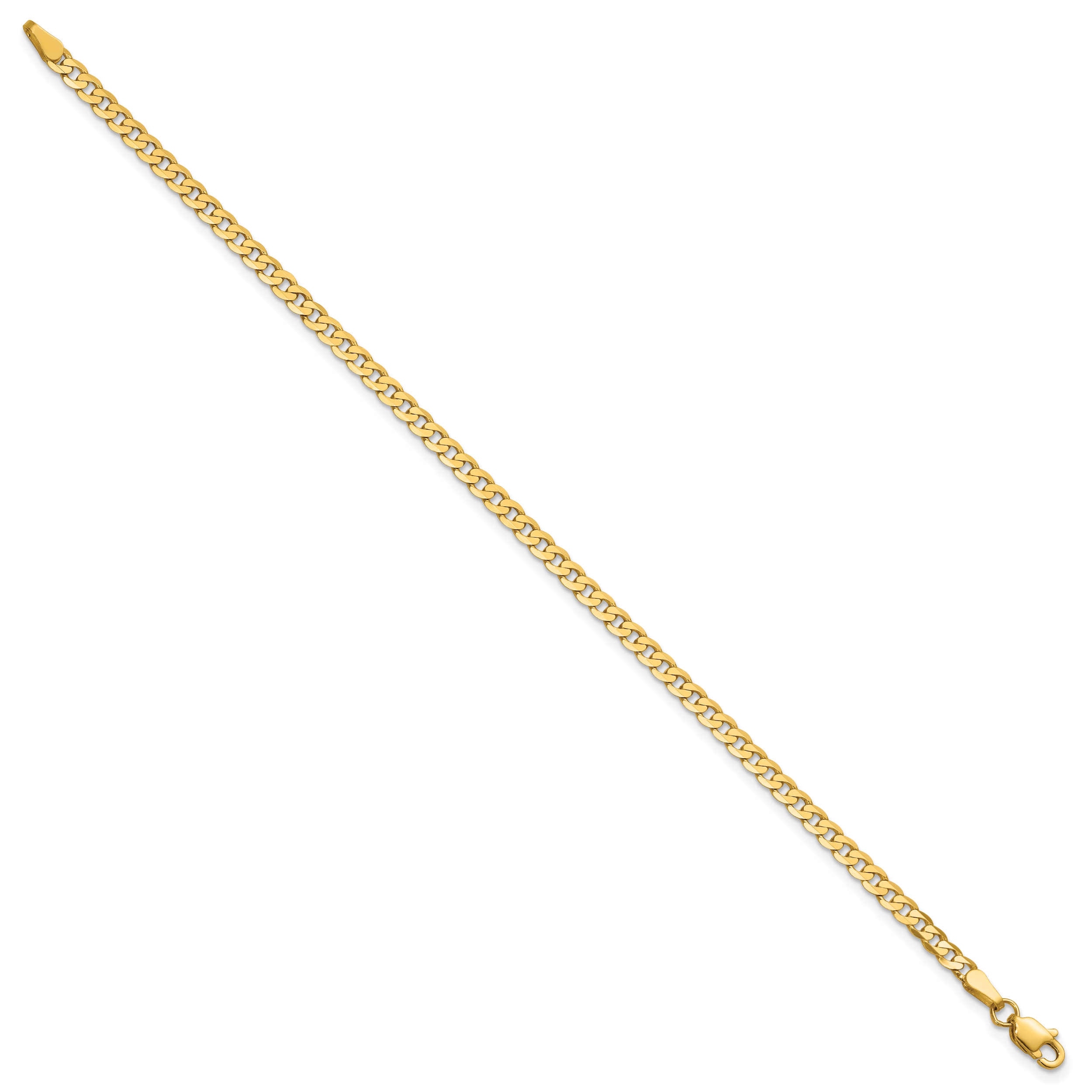 14k 2.9mm Flat Beveled Curb Chain