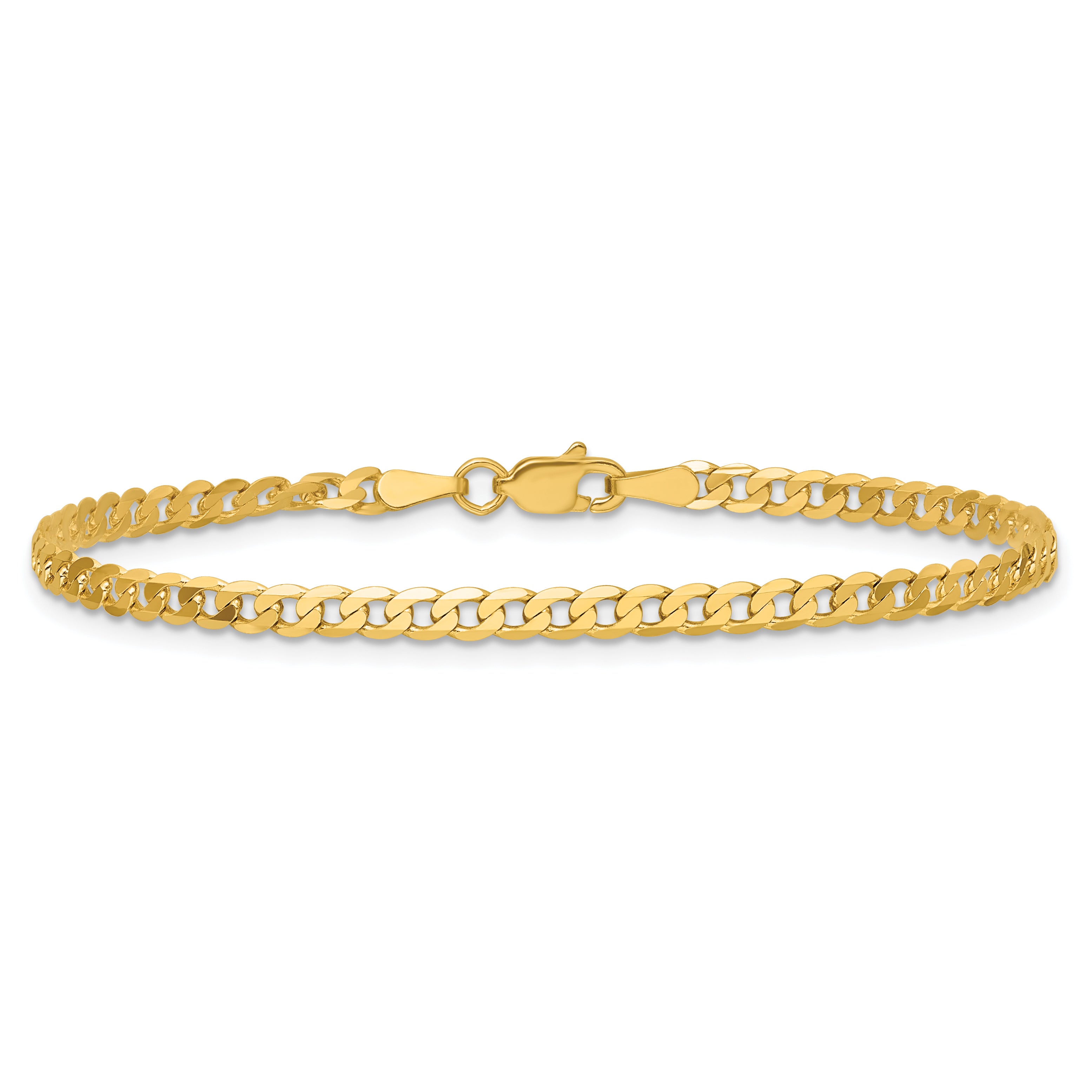 14k 2.9mm Flat Beveled Curb Chain