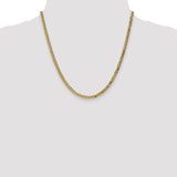 14k 3.9mm Flat Beveled Curb Chain