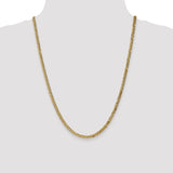 14k 3.9mm Flat Beveled Curb Chain