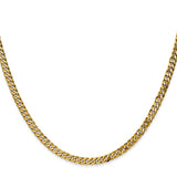 14k 3.9mm Flat Beveled Curb Chain