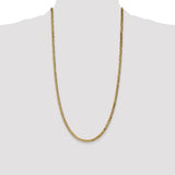 14k 3.9mm Flat Beveled Curb Chain