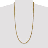 14k 3.9mm Flat Beveled Curb Chain