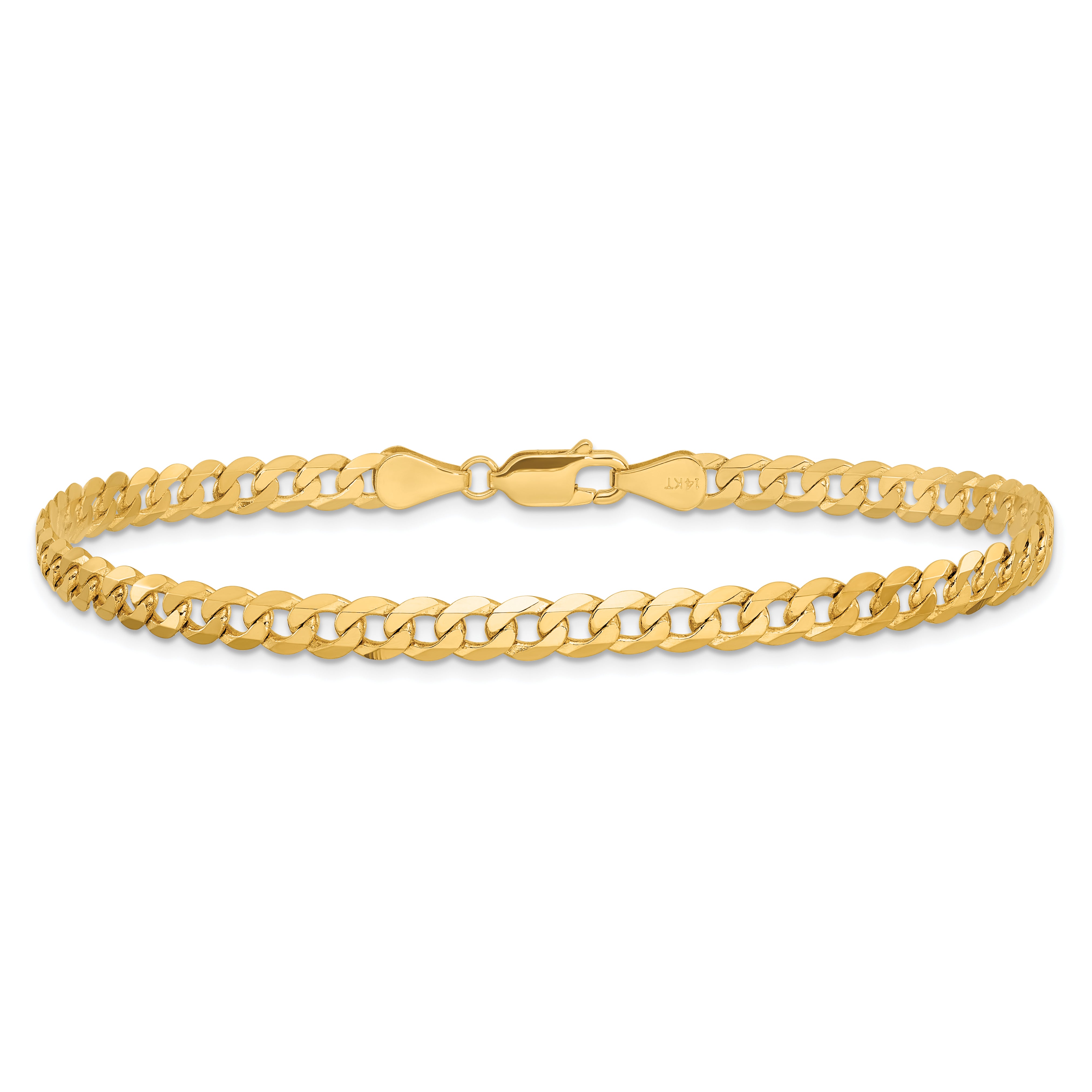 14k 4.75mm Flat Beveled Curb Chain
