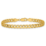 14k 5.75mm Flat Beveled Curb Chain