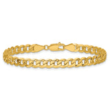 14k 5.75mm Flat Beveled Curb Chain
