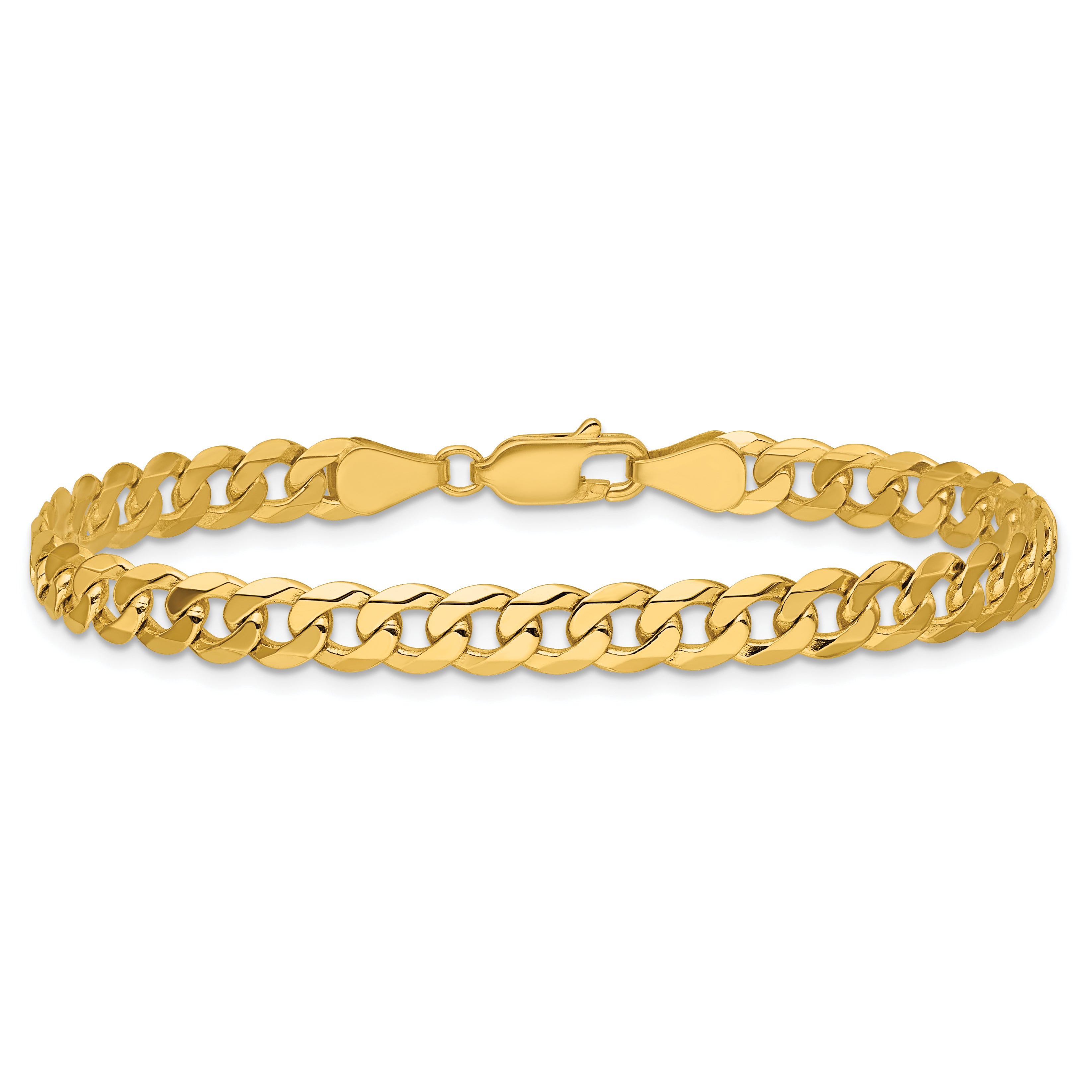 14k 5.75mm Flat Beveled Curb Chain