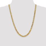 14k 6.25mm Flat Beveled Curb Chain