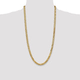 14k 6.25mm Flat Beveled Curb Chain
