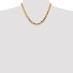 14k 7.25mm Flat Beveled Curb Chain