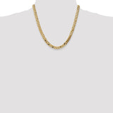 14k 7.25mm Flat Beveled Curb Chain