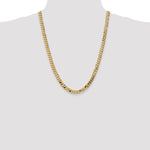 14k 7.25mm Flat Beveled Curb Chain