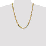 14k 7.25mm Flat Beveled Curb Chain
