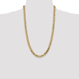 14k 7.25mm Flat Beveled Curb Chain