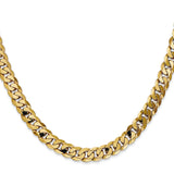 14k 7.25mm Flat Beveled Curb Chain