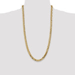 14k 7.25mm Flat Beveled Curb Chain