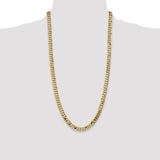 14k 7.25mm Flat Beveled Curb Chain