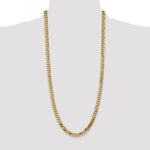 14k 7.25mm Flat Beveled Curb Chain
