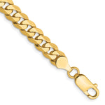 14k 7.25mm Flat Beveled Curb Chain