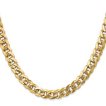 14k 8mm Flat Beveled Curb Chain