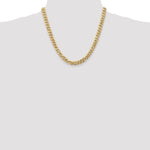 14k 8mm Flat Beveled Curb Chain