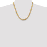 14k 8mm Flat Beveled Curb Chain