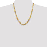 14k 8mm Flat Beveled Curb Chain