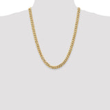 14k 8mm Flat Beveled Curb Chain